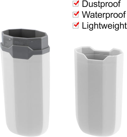 VOCOSTE Toothbrush Case, Traveling Toothbrush Holders Case, Plastic, White, 7.87"x2.17"