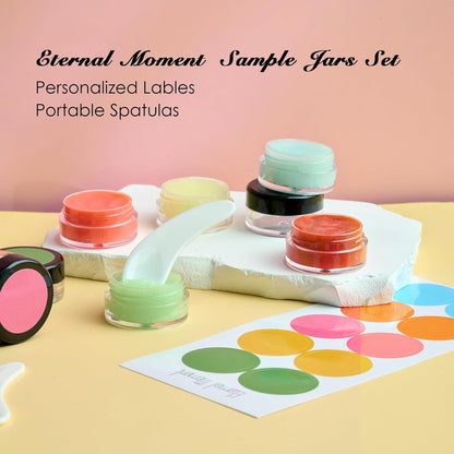 50 Pack 3 Gram Sample Containers with Lids, Small Plastic Cosmetic Jars, Makeup Travel Container Jar for Cream, Bead, Eye Shadow, Jewelry, Lotions, Powders, Glitters Lip Gloss with Labels,Spatulas