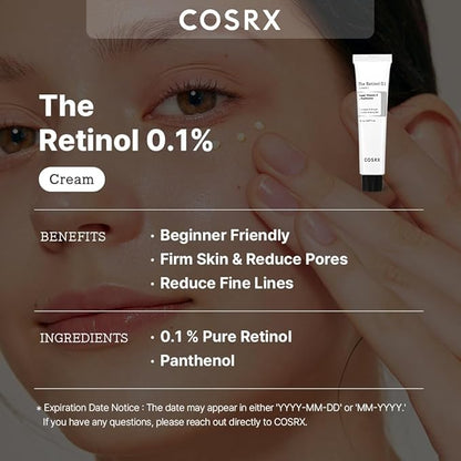 Cosrx retinol cream, 0.67 oz,