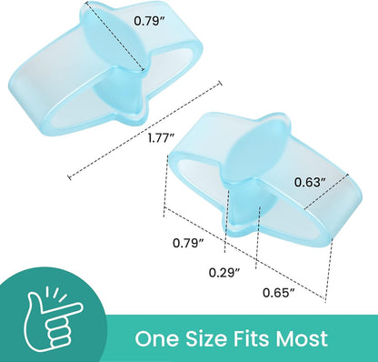 Welnove Pack of 12 Bunion Corrector, Toe Separators with 2 Loops, Big Toe Spacer Suitable for Bunion and Overlap Toe (Blue)