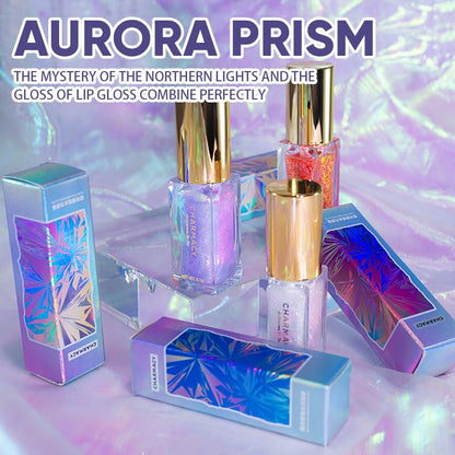 CHARMACY Aurora Chameleon Moisturizing Lip Gloss, MultiColor Shifting Shimmer Lip Gloss, Hydrating Non-Sticky Formula Glitter Lip Glaze, Easy to Apply, Long-Lasting, High-Shine Sheer Finish #06