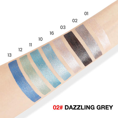 evpct Dazzling Grey Shimmer Cream Eye Shadow Brightener Sticks Set for Eyes, Grey Shimmery Matte Pencil Eye shadow Applicator Stick Pen Palette Makeup Waterproof sombras en crema para ojos 02#
