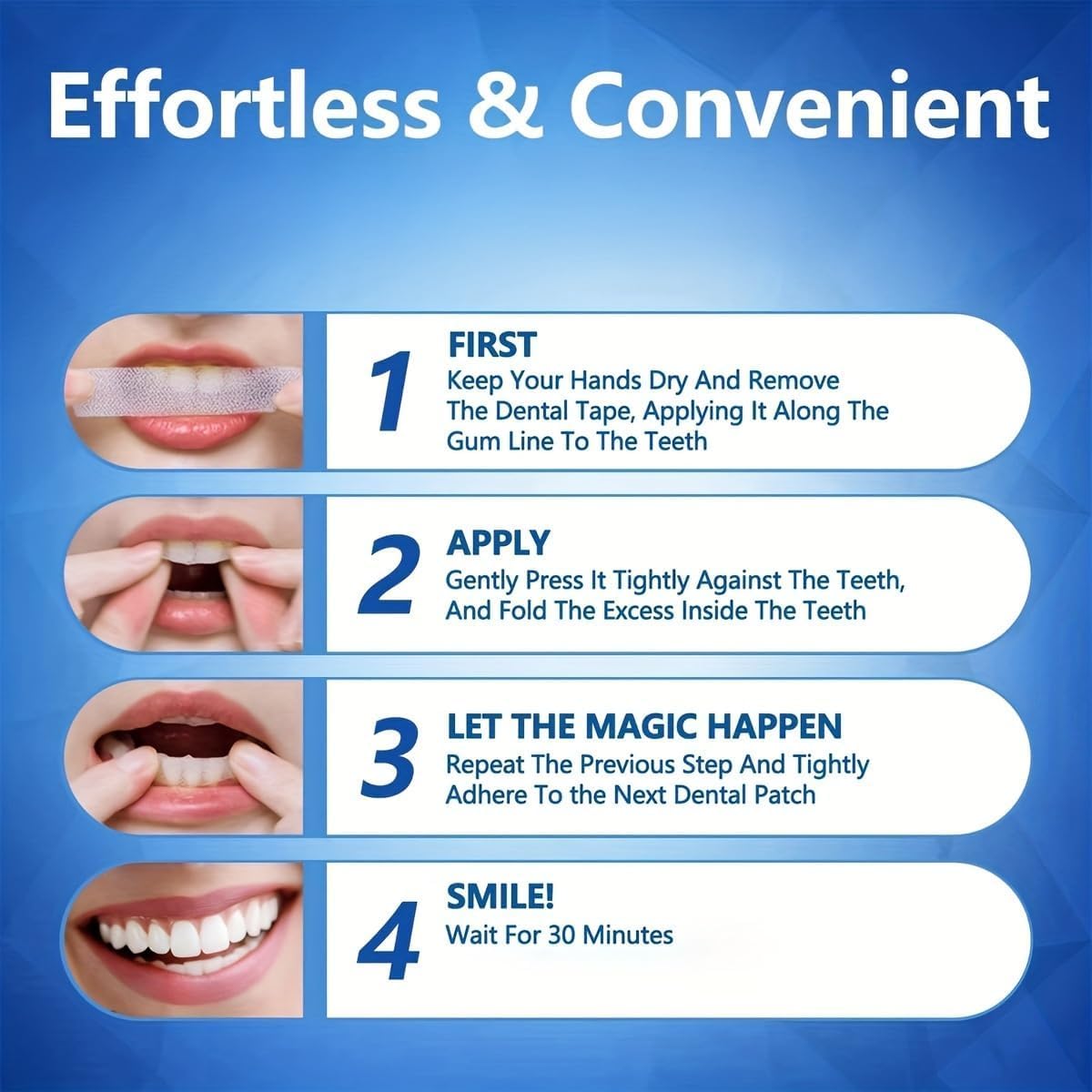 9D Sensitive Teeth Whitening Strips- Professional Enamel-Safe Formula, Fast Stain Removal for Coffee Drinkers & Smokers, Sensitivity-Free Whitening Kit-14Pairs (28Strips)