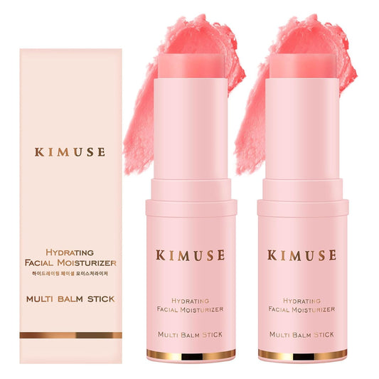 KIMUSE Hydrating Multi Balm Stick, All-in-One Hydrating Lip Balm Eye Cream Neck Cream Make Up Base, Reduce Wrinkle & Moisturizing Moisturizer For Face Skin Care