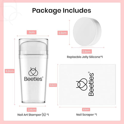 Beetles Nail Stamp 3Pcs Silicone