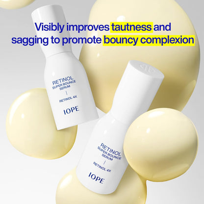 IOPE Retinol Super Bounce Serum, 7 Day Retinol Serum for face, Premium Korean Retinol, Anti-Aging, Reduction in Fine Wrinkles, Gentle Nourishment for Sensitive Skin, 1.69 Fl Oz.