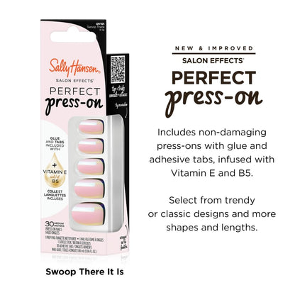 Sally Hansen Instant Cuticle Remover and Swoop There It Is Press-On Nails Kit with Nail Glue and Adhesive Tabs