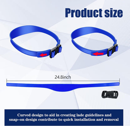 Neckline Shaving Template and Adjustable Hair Trimming Guide,DIY Self Haircutting System, Shaving and Keeping a Clean and Straight Neck Hairline,Easy Use Tool Soft Portable(Blue)