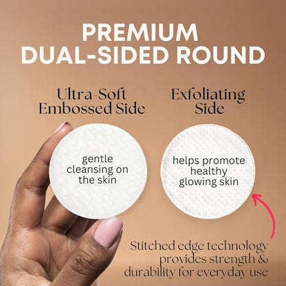 Swisspers premium exfoliating cotton rounds