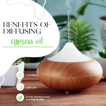 Cypress Essential Oil – 8 fl oz (237 ml) Aluminum Bottle w/Plug Cap – 100% Pure Essential Oil – GreenHealth