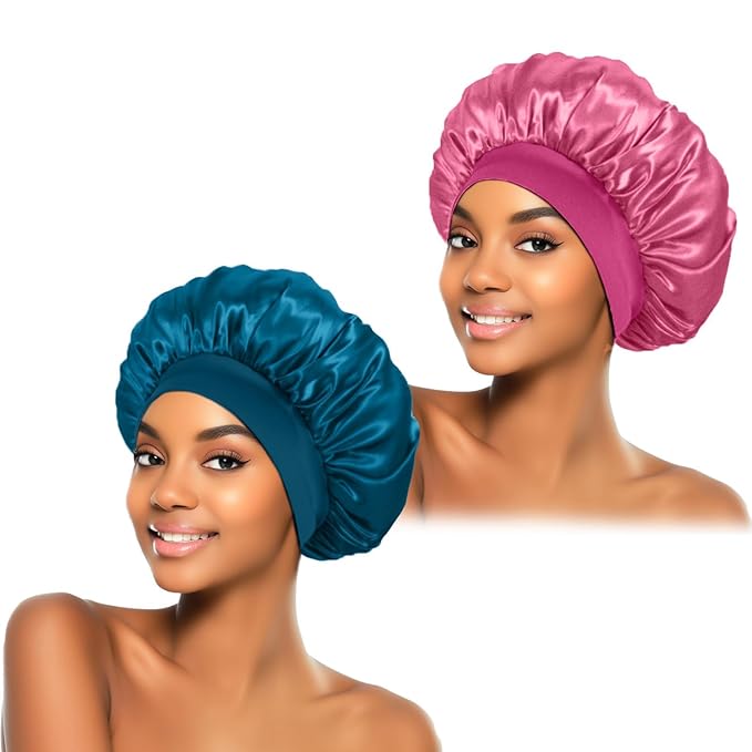 2pcs silk bonnet for sleeping,