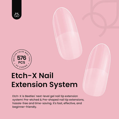 Beetles Gel Nail Tips Short Oval 576Pcs, 12 Sizes Pre-Shaped Half Matte Press On Nails Gelly Tips False Nails for Gel Full Cover False Nails Home DIY Nail Salon Gifts for Girls Women