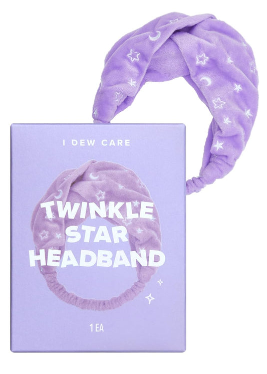 I DEW CARE Face Wash Headband - Twinkle Star | Adorable Design, Perfect for Washing & Cleansing, Makeup and Spa, Bath, Skincare, Quick Dry, Soft & Fuzzy, Non Slip, Teen Girls Stuff