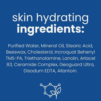 Cutemol CM Emollient Cream - Natural Beeswax & Ceramides for Dry, Damaged Skin (2.75 oz)