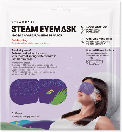 Steam Eye Mask 6 Packs for Dry Eyes and Puffiness Helping Sleep with Melatonin Steam Moisture Self Inflate Heated from Korea