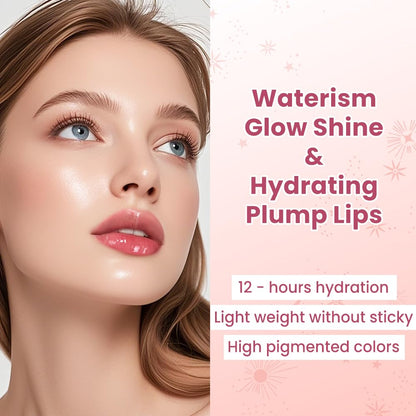 CATKIN Glossy Lip Balm 3pcs Gift Set, Ultra Hydating Glow Lip Tinted Jelly Plump Melting Balm Shea Butter Repair Soothing For Dry Lips Dewy Finished 0.12 oz 01