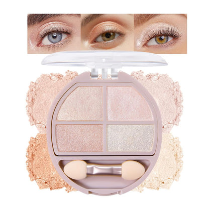 Eyeshadow Makeup Palette with Brush,Nude Gold Natural Neutral Powde Eye Shadow Palette for Older Women,Long Lasting Naturing-Looking,Lightweight,Waterproof,Eye Makeup Kit Travel Size,Vegan