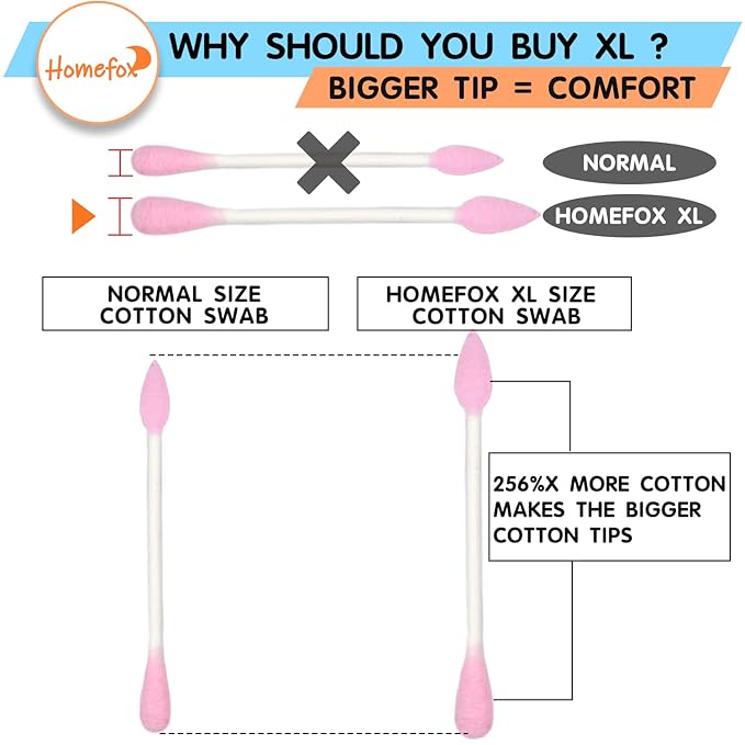 Xl pink thick cotton swabs
