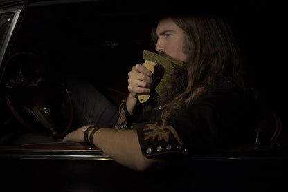 THE BEARDED AXE BEARD COMB | Original | Green Sandalwood/Boxwood | Artisan Crafted & Handmade