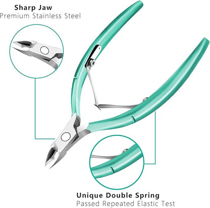 Cuticle trimmer with cuticle pusher