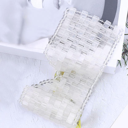 Jade Eye Mask Clear Quartz Cooling Jade Sleep Eye Mask 100% All Natural Soothe Stone Eye Mask