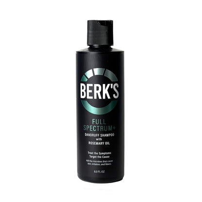 Berk's Full Spectrum Dandruff Shampoo with Coal Tar, Salicylic Acid, Sulfur, and Rosemary Oil, 8 Fl Oz