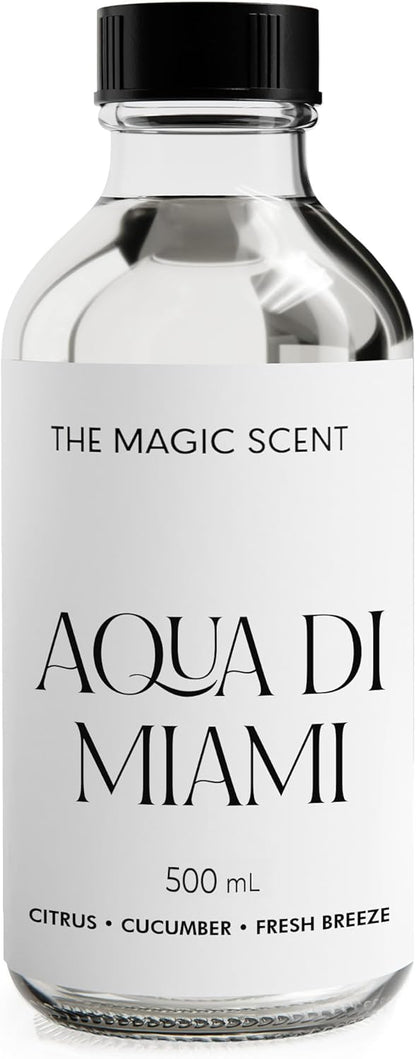 Aqua di Miami Diffuser Oil - Hotel & Home Luxury Scents - Diffuser Oil Scents for Home Designed for Use in All Diffusers - 16.9 fl oz, 500 mL
