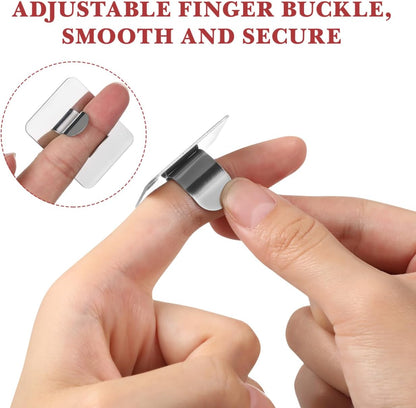 DOITOOL Nail Art Palette 2Pcs Stainless Steel Makeup Mixing Palette Ring DIY Paint Color Mixing Kit Nail Art Polish Holder