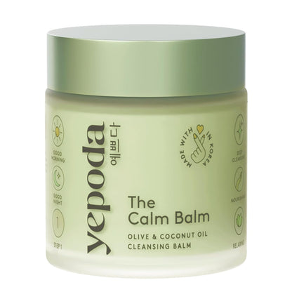 The Calm Balm, Gentle Makeup Remover & Deep Cleansing Balm, Removes Waterproof Makeup & Impurities, Vegan Korean Face Cleanser for All Skin Types, 2.82 OZ (80g)