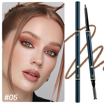 5 Pcs Waterproof Professional Makeup Micro Brow Pencil, Dark Coffee Brow Kit with Eyebrow Brush,Ultra-Fine Mechanical Pencil, Eyebrow Pencils for Women, (C05#Dark Coffee, 5Pcs)