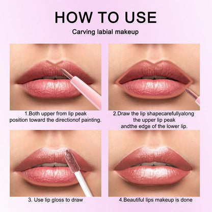 Kaely 2-in-1 Bronze Gold Metallic Lipstick and Lip Liner, Shimmer Liquid Metallic Lipsticks for Women, Glitter Lip Gloss Stain Long Lasting Waterproof Smudge Proof 24 Hour, Vegan Makeup, 14