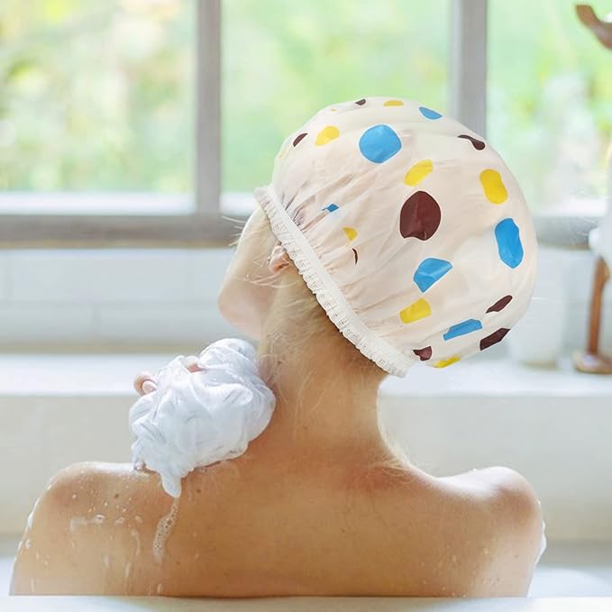 6 pcs shower caps, waterproof