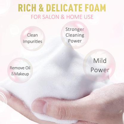 EMEDA Lash Shampoo Kit - 3.38 fl.oz / 100ml Gentle Foam Lash Cleanser, Oil-Free Cleaning for Wash Extension/Natural Eyelash Bath with Rinse Bottle Brush