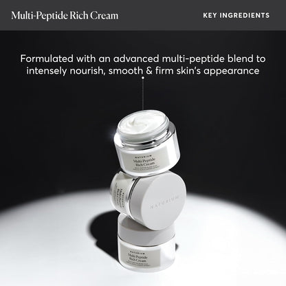 Naturium Multi-Peptide Rich Cream, Hydrating & Nourishing to Help Appearance of Fine Lines & Wrinkles, Vegan & Cruelty-Free, 1.7 oz