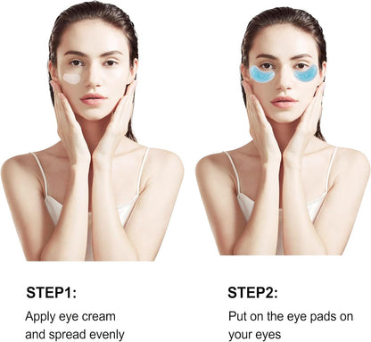 Reusable Hot & Cold Gel Eye Patches - 8PCS for Puffy Eyes, Dark Circles & Eye Bags, Cooling Sleep Mask & Soothing Compress