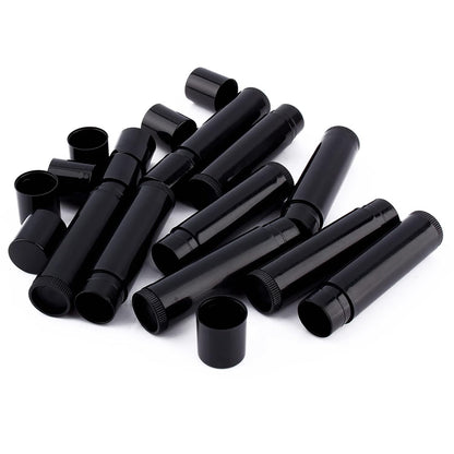100 PCS Lip Balm Containers, 5 ML Chapstick Tubes Empty, Lip Balm Tubes, with Cap, for Girls, Lip Gloss 62 MM x 14 MM, Black