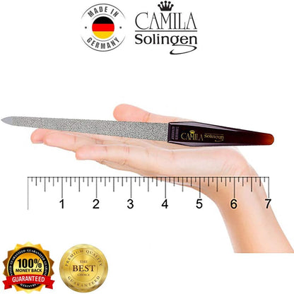CS19 Sapphire Metal Nail File for Natural Nails Fingernail and Toenail Care, 8" Double Sided Coarse and Fine for Manicure and Pedicure