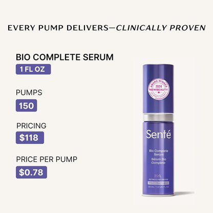 Senté Bio Complete Serum | Retinoid Serum for Sensitive Skin | Gentle, Nourishing & ﻿Hydrating | Combats Dull and Aging Skin | 1.0 Fl Oz
