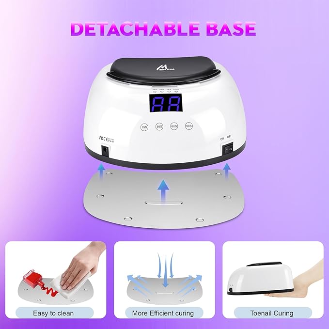 Uv led nail lamp cordless,80w