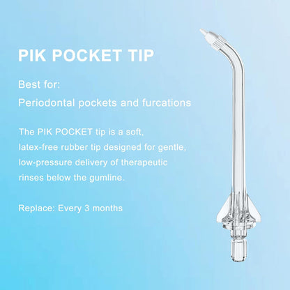 Replacement Head Compatible with AquaSonic Aqua Flosser,Periodontal/Pocket Tips Oral Irrigator Jet Tips