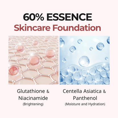 milktouch Cushion Foundation, 24H Flawless Skin, Radiant Shine, No Oxidation, Long-Lasting, Non-Creasing, 60% Hydrating Skincare Infused Korean Foundation, Valentines Gifts (24N Sand Beige)