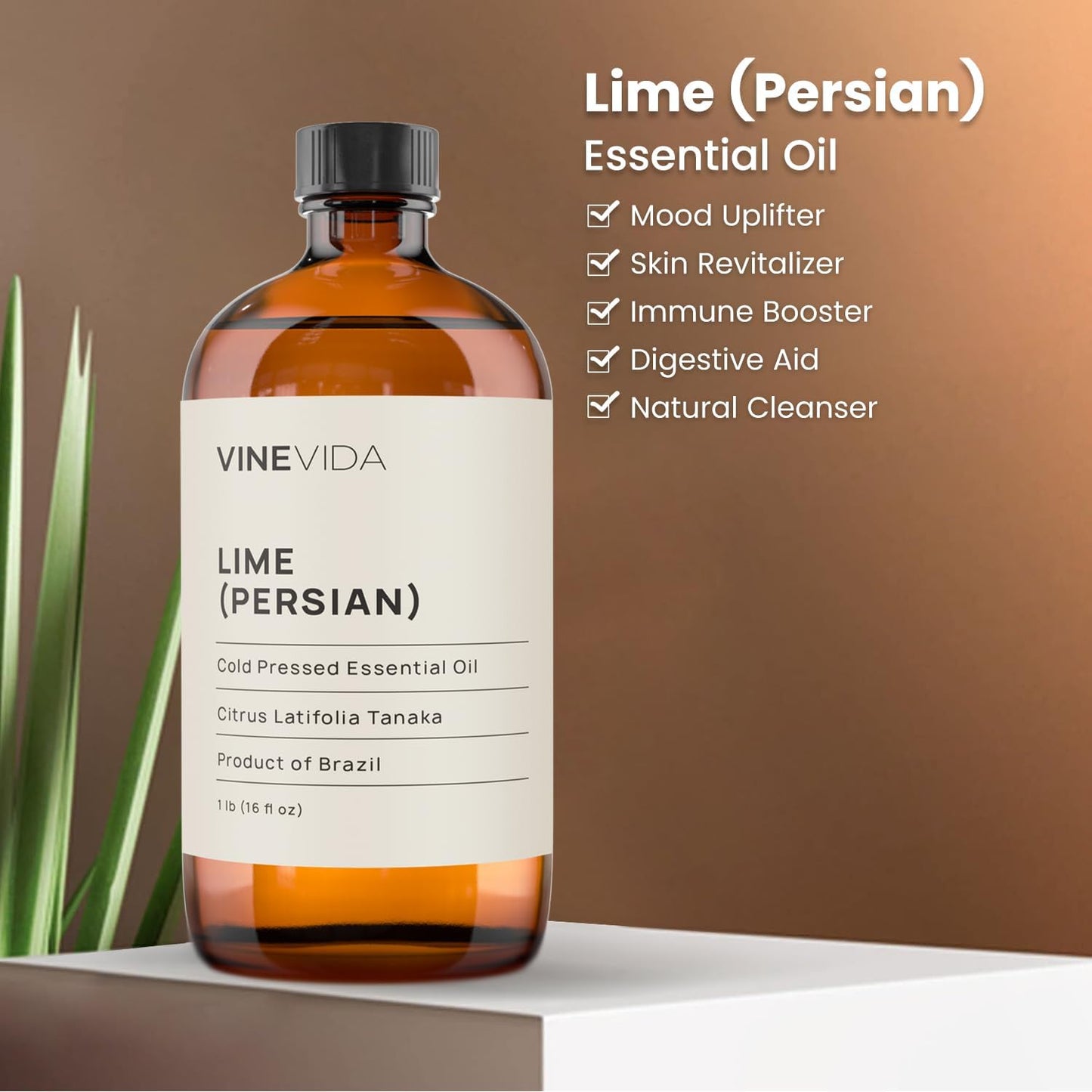 VINEVIDA Lime Essential Oil 16 oz - Pure, Undiluted Lime Oil for Candle Making, Soap Making, and DIY Projects