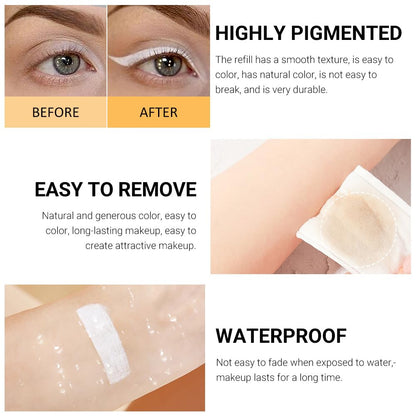 12Pcs Wooden Hard-Core White Eyebrow Pencils, Eyebrow and Eyeliner Pencils, Long Lasting Waterproof and Sweat-Proof, Easy to Color,Beginner Makeup Eyebrow Penci,Create a Natural Brow Makeup