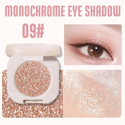 Single Nude Rose Gold Shimmer Eyeshadow,Monochrome Eye Shadow,Apply Make Up Easily,Glitter Single Eyeshadows 24 Hour Eye Makeup Longwear Waterproof