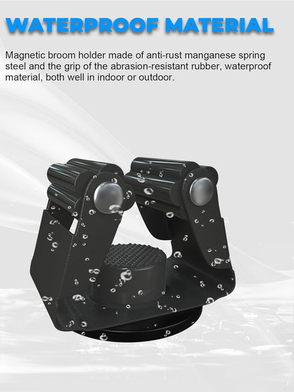 Magnetic Broom Mount, Mop Holder Magnetic No Drilling Magnetic Tool Holder Wall Mount for Garden Tool,Rack Rake,Shovel Handle,Garage,Kitchen,Laundry Tools Organizer-8 PCS/Gray