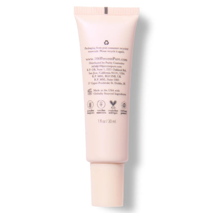 100% PURE Tinted Moisturizer Anti-Aging Face Makeup - Fruit Pigmented Alpine Rose Light to Medium Coverage & Dewy Glow - Lightweight Foundation Fair Skin w/Pink Undertone - Vegan - 1.7 Fl Oz