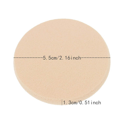 25 Pcs Women's Round Soft Makeup Beauty Eye Face Foundation Blender Facial Smooth Powder Puff Cosmetics Blush Applicators Sponges Use for Dry and Wet
