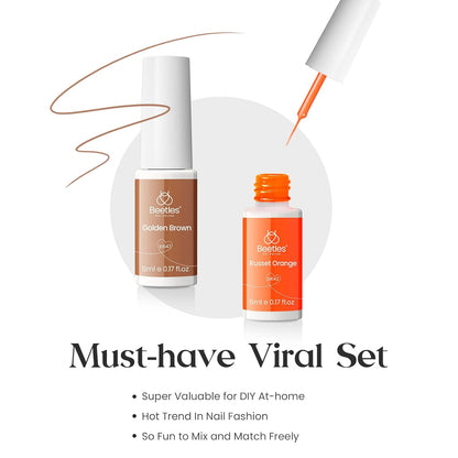 beetles Gel Polish 12 Pcs White Nude Red Green Gel Polish Paint Swirl Gel Nail Art Built Thin Brush in Bottle Soak off Uv Led Lamp Fall Gel Nail Polish