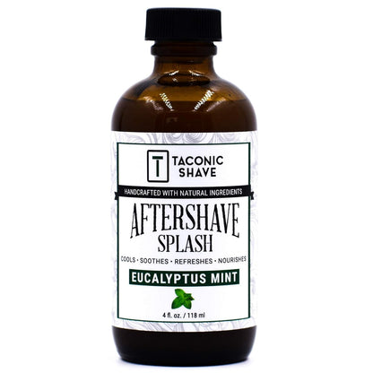 Taconic Shave Eucalyptus Mint Aftershave Splash – Refreshing, Alcohol-Free Men’s After Shave – Tones & Cools Skin Naturally – 4 oz USA Made