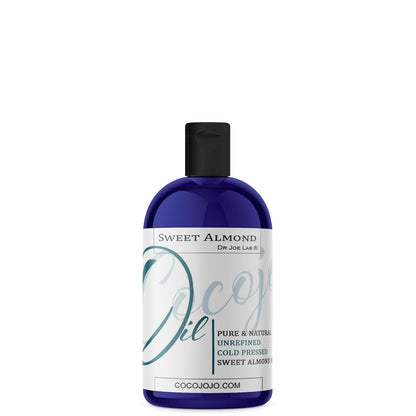 Dr Joe Lab Sweet Almond Oil 8 oz Pure Natural Cold Pressed Unrefined Extra Virgin - for Hair Skin Body Nail and Beard Carrier Oil for Essential Oils - Moisturizes, Soothes, Hydrates, & Nourishes